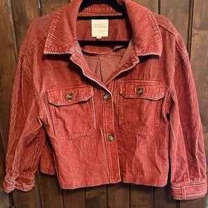 Avec Les Filles Women's Red Corduroy Jacket